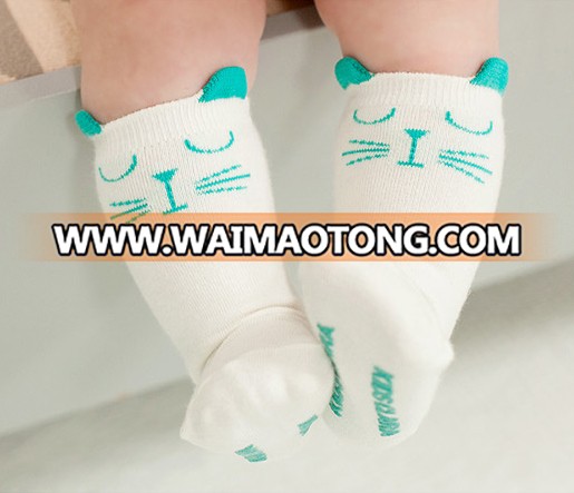 Cute Baby Cotton Socks Stockings with Anti-Slip (KA022)