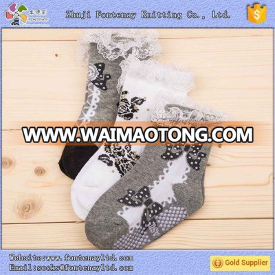 Make your own short happy baby girls lace pilates non slip socks