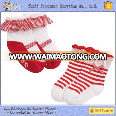 Happy baby cotton lace anti slip japanese girls silk short stockings