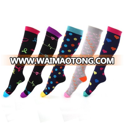 women tube thigh high nylon compression china factory custom socks